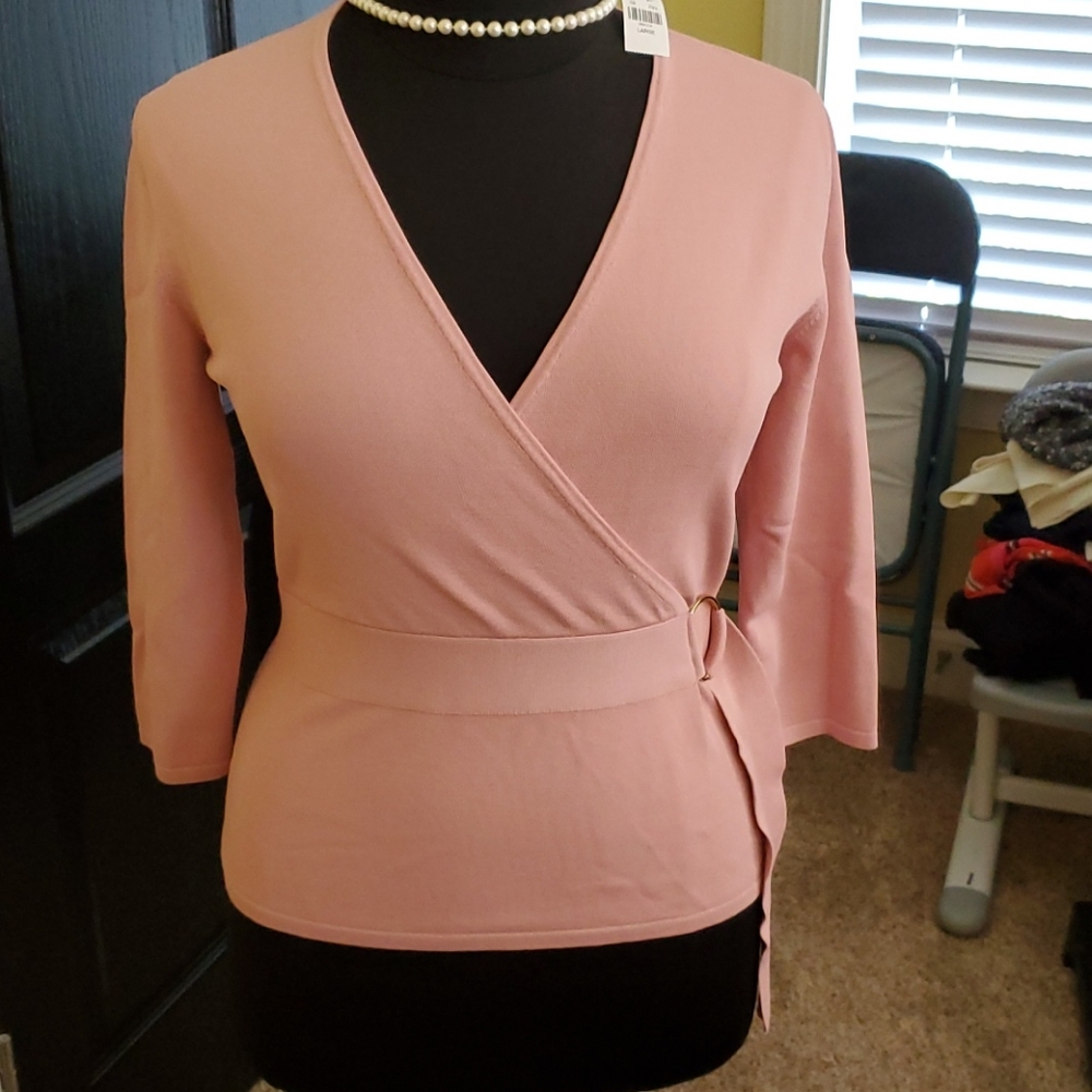 New York & Co faux wrap top